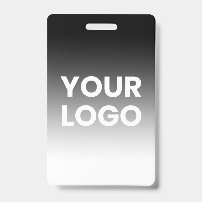 Your Logo & Modern Editable Color Gradient Badge (Front)