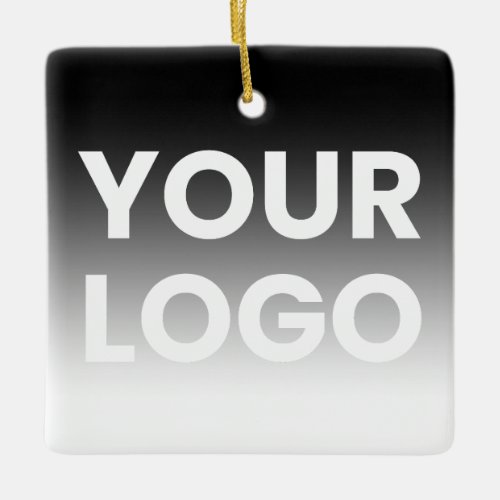 Your Logo  Modern Editable Color Gradient Ceramic Ornament