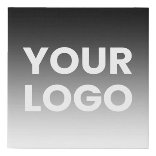 Your Logo  Modern Editable Color Gradient Faux Canvas Print