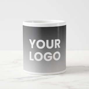 Your Logo & Modern Editable Color Gradient Giant Coffee Mug