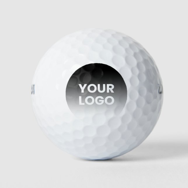 Your Logo & Modern Editable Color Gradient Golf Balls (Front)