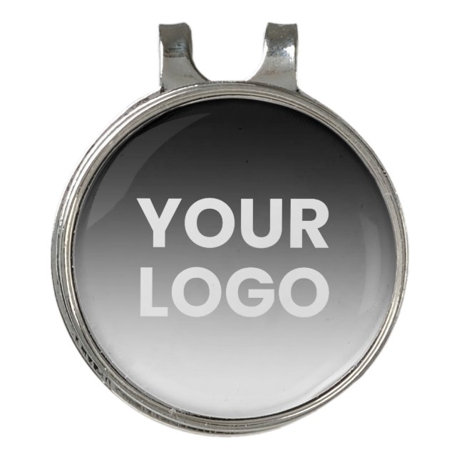 Your Logo & Modern Editable Color Gradient Golf Hat Clip (Front)