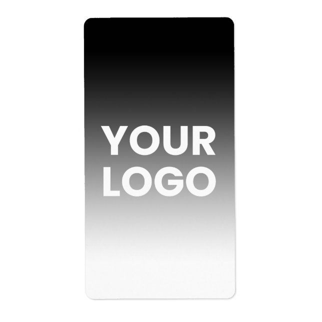 Your Logo & Modern Editable Color Gradient Label (Front)