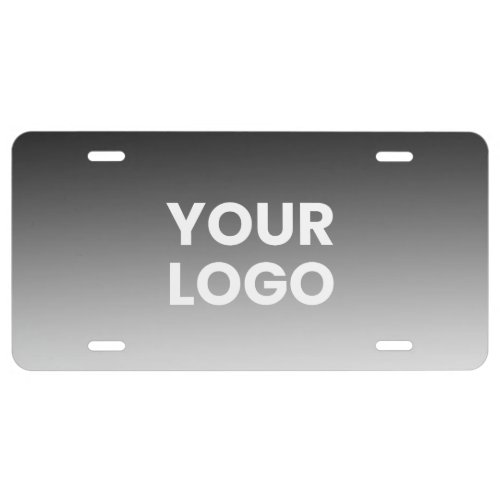 Your Logo  Modern Editable Color Gradient License Plate