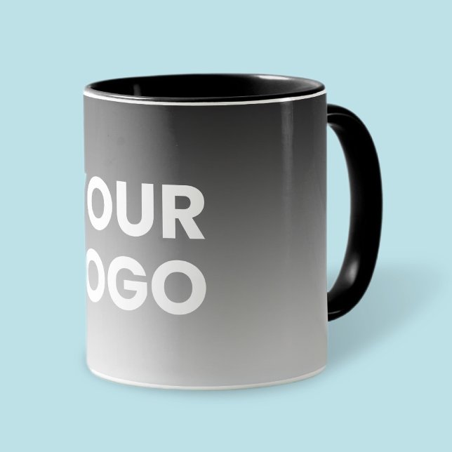Your Logo & Modern Editable Color Gradient Mug (Creator Uploaded)
