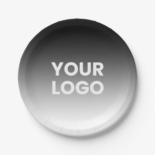 Your Logo  Modern Editable Color Gradient Paper Plates