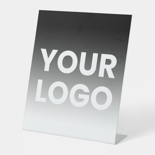 Your Logo  Modern Editable Color Gradient Pedestal Sign