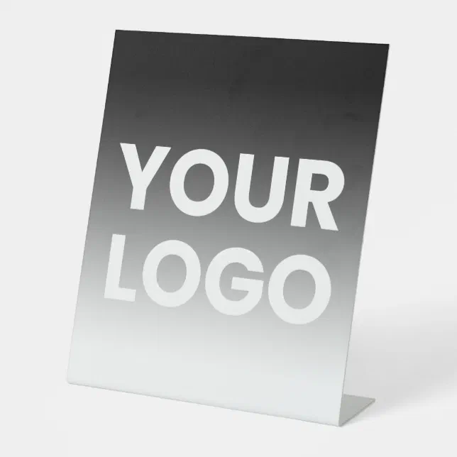 Custom Gradient Color Meter Sign Your Logo & Modern Editable Color Gradient Pedestal Sign | Zazzle