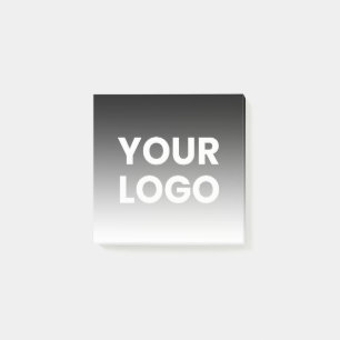 Your Logo & Modern Editable Color Gradient Post-it Notes
