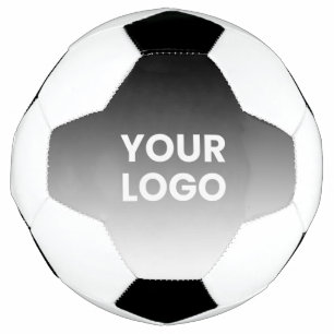 Your Logo & Modern Editable Color Gradient Soccer Ball