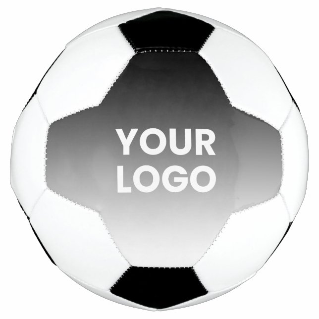 Your Logo & Modern Editable Color Gradient Soccer Ball (Front)