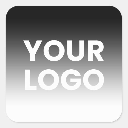 Your Logo  Modern Editable Color Gradient Square Sticker