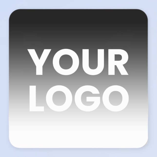 Your Logo & Modern Editable Color Gradient Square Sticker (Creator Uploaded)
