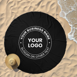 Your Logo Modern Editable Text & Elements Beach Towel
