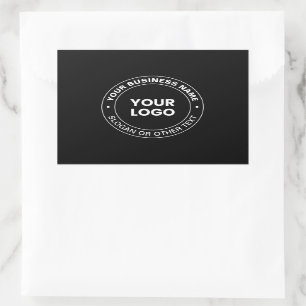 Your Logo Modern Editable Text & Elements Rectangular Sticker