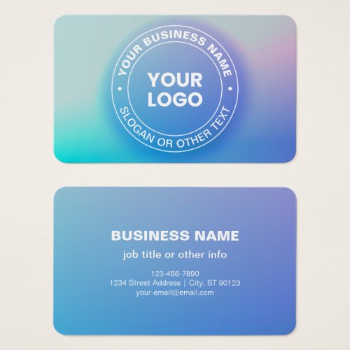 Your Logo  Modern Fading Color Ombre  White Text