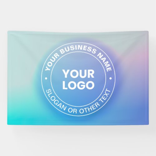 Your Logo  Modern Fading Color Ombre  White Text Banner