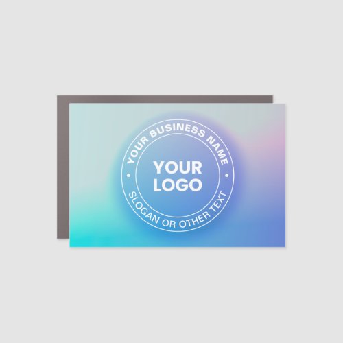 Your Logo  Modern Fading Color Ombre  White Text Car Magnet