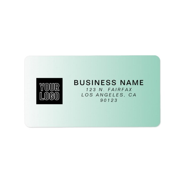 Your Logo | Modern Green Gradient Return Address Label (Front)