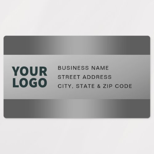 Your Logo  Modern Grey Gradient Return Address Labels