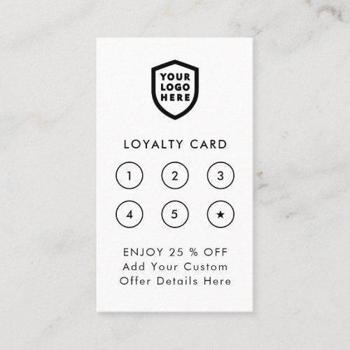 Your Logo  Modern Minimalist Business Loyalty Card