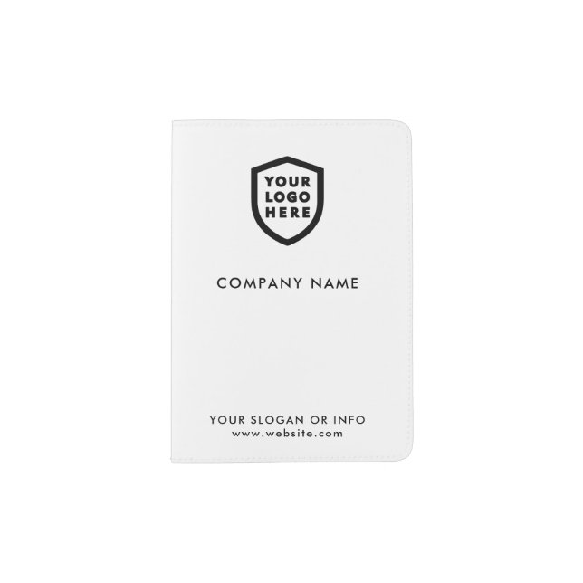 Your Logo | Modern Minimalist Business  Passport Holder (Front)