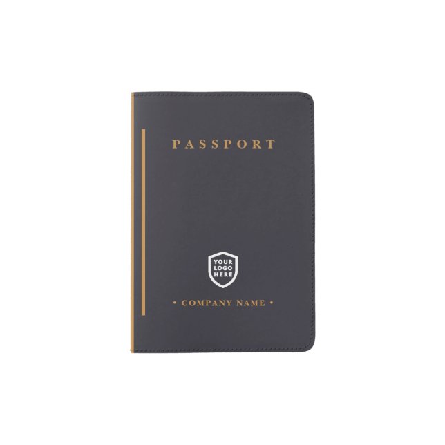 Your Logo | Modern Minimalist Business Passport Holder (Front)