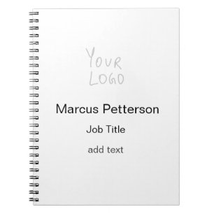 your logo modern name job title minimal business s notebook