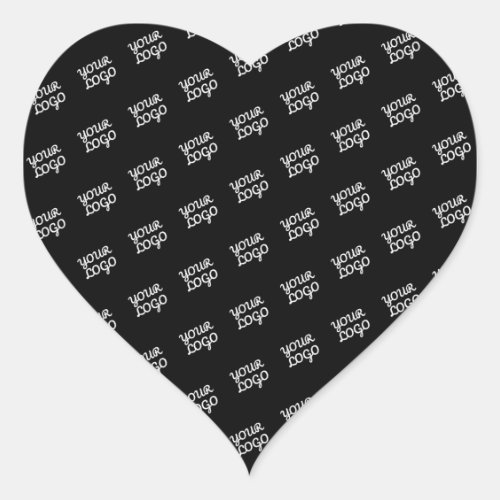 Your Logo  Modern Repeating Pattern Heart Sticker