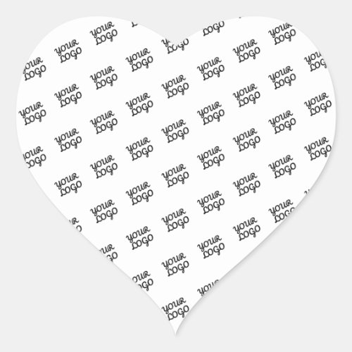 Your Logo  Modern Repeating Pattern Heart Sticker
