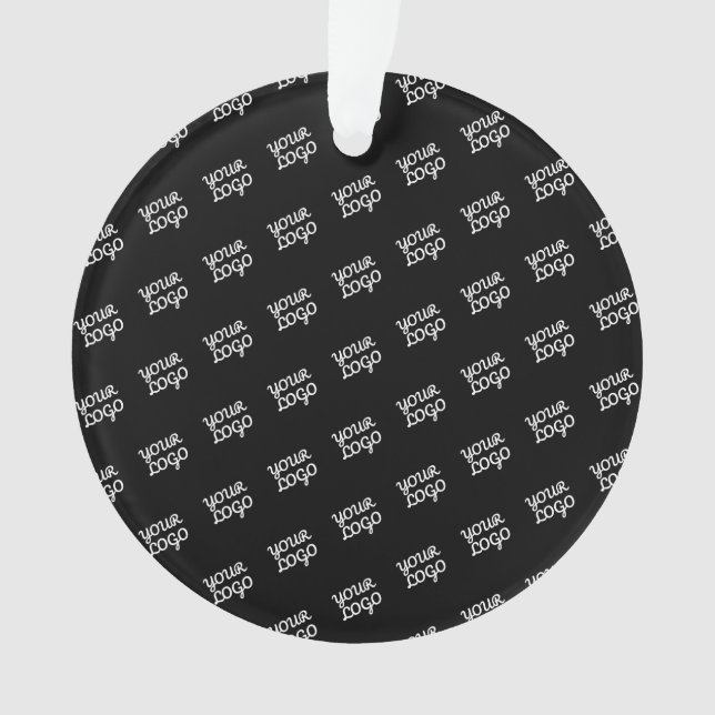 Your Logo | Modern Repeating Pattern Ornament (Front)