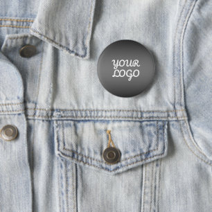Your Logo & Modern Simple Ombre   Dark Gray Button
