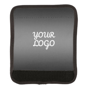 Your Logo & Modern Simple Ombre   Dark Gray Luggage Handle Wrap