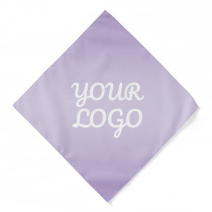 Your Logo & Modern Simple Ombre   Lavender Bandana