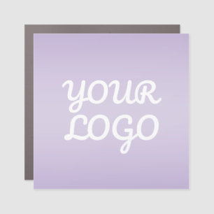 Your Logo & Modern Simple Ombre Lavender Car Magnet