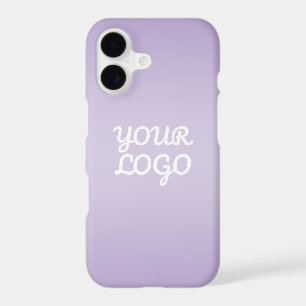 Your Logo & Modern Simple Ombre Lavender iPhone 17 Case