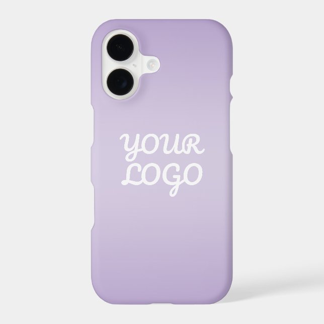 Your Logo & Modern Simple Ombre | Lavender Case-Mate iPhone Case (Back)