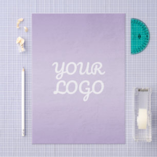 Your Logo & Modern Simple Ombre Lavender Tissue Paper