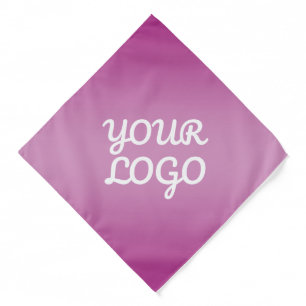 Your Logo & Modern Simple Ombre Purple Bandana