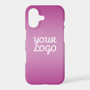 Your Logo & Modern Simple Ombre   Purple iPhone 17 Case