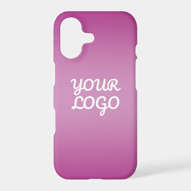 Your Logo & Modern Simple Ombre | Purple Case-Mate iPhone Case (Back)