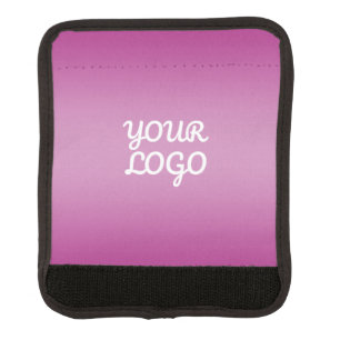 Your Logo & Modern Simple Ombre   Purple Luggage Handle Wrap