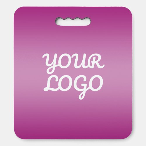 Your Logo & Modern Simple Ombre | Purple Seat Cushion