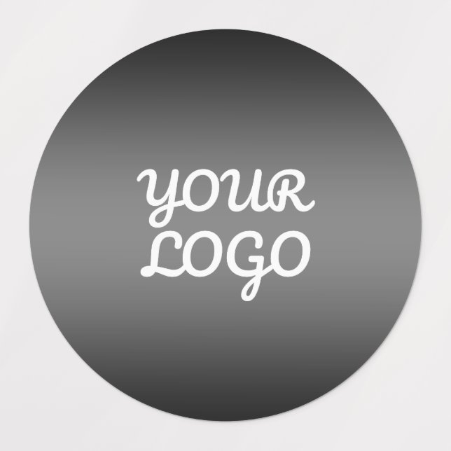 Your Logo & Modern Simple Ombre | Waterproof Labels (Design 1)