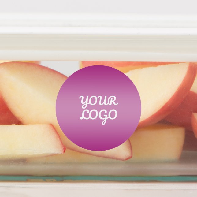 Your Logo & Modern Simple Ombre | Waterproof Labels (Affixed)
