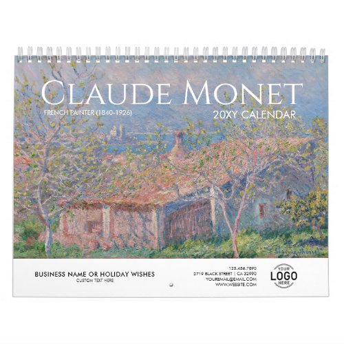 Your Logo Monet Art Business Gift Promotional 2023 Calendar