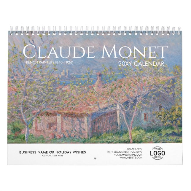 Your Logo Monet Art Business Gift Promotional Calendar (Cover)