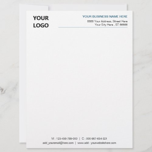 Your Logo Name Address Info Business Letterhead