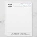 Your Logo Name Address Modern Design Letterhead<br><div class="desc">Simple Personalized Modern Design Your Business Office Letterhead with Logo - Add Your Logo - Image / Business Name - Company / Address / Contact Information - Website / E-mail / Phone - Resize and move or remove and add elements / image with customization tool. Choose / add your favorite...</div>