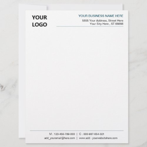 Your Logo Name Address Modern Design Letterhead